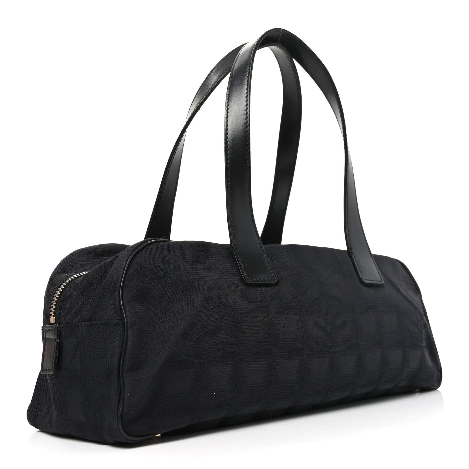 Chanel Nylon Travel Bowler Black 3 of 10