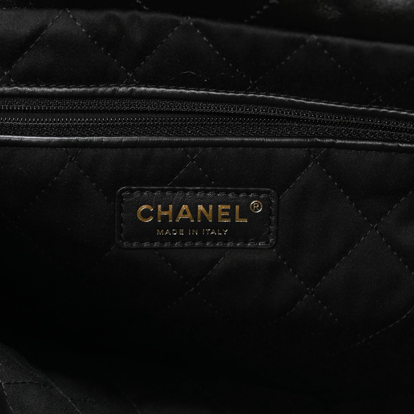 Calfskin Quilted Small Chanel 22 Black
