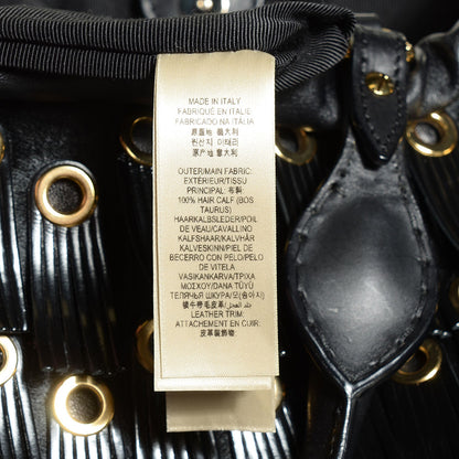 Burberry Calf Hair Patent Grommet Fringe Big Crush Tote Black 9 of 15