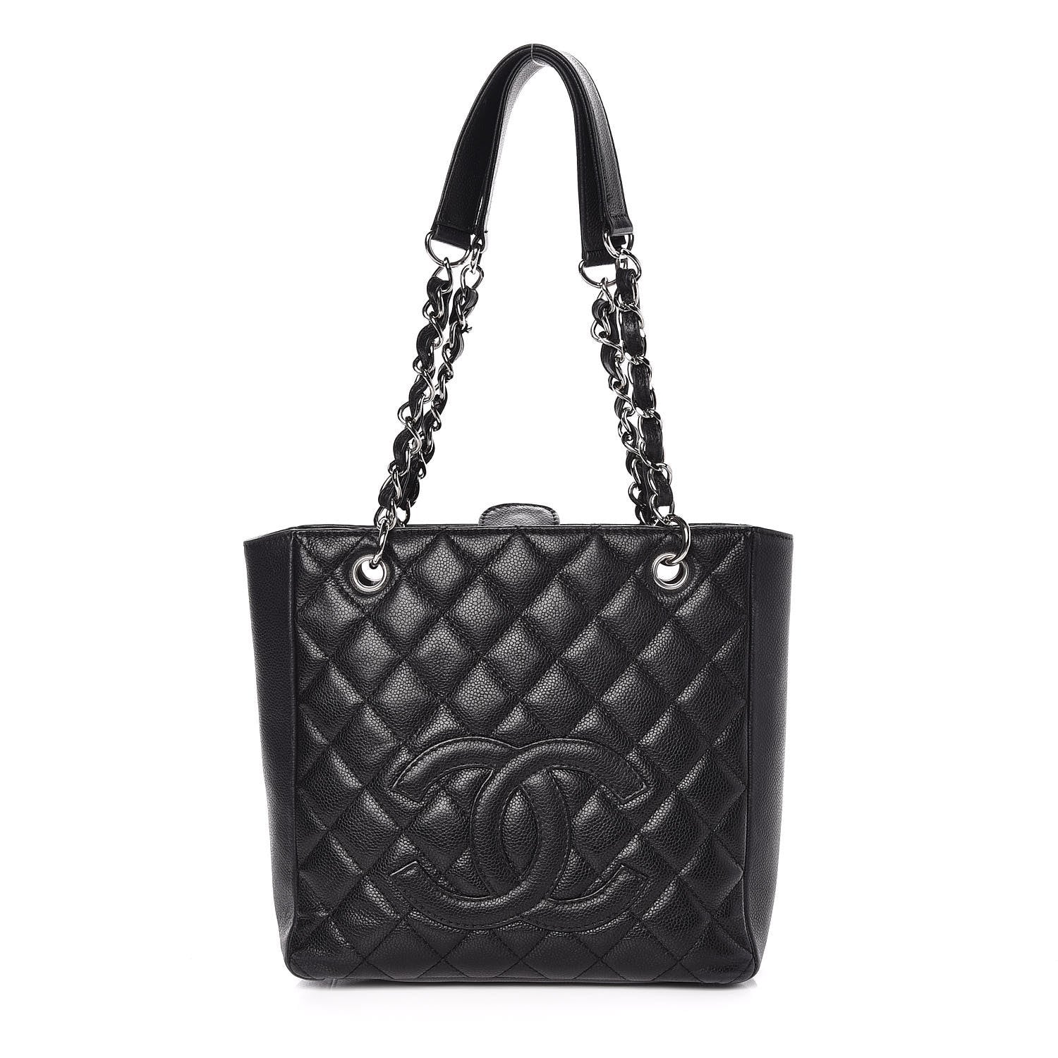 Chanel Caviar Quilted Petit Shopping Tote PST Black 1 of 22