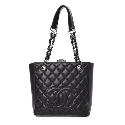 Chanel Caviar Quilted Petit Shopping Tote PST Black 1 of 22