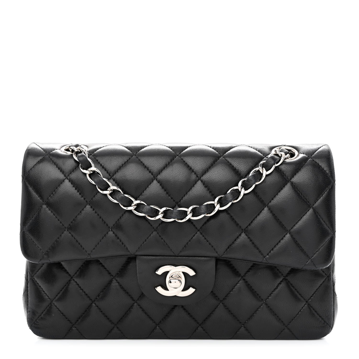 Chanel Lambskin Quilted Small Double Flap Black 1 of 14