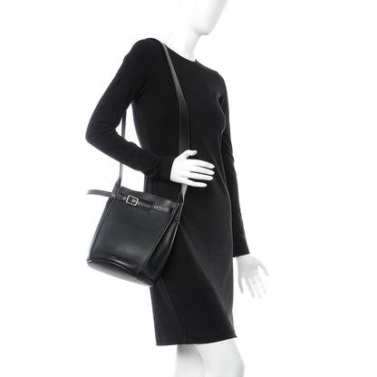 Celine Smooth Calfskin Long Strap Big Bucket Bag Black 2 of 8