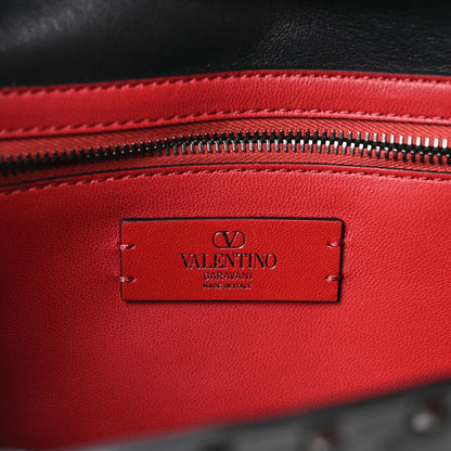 Valentino Garavani Lambskin Rockstud Spike Wallet on Chain Black 6 of 9