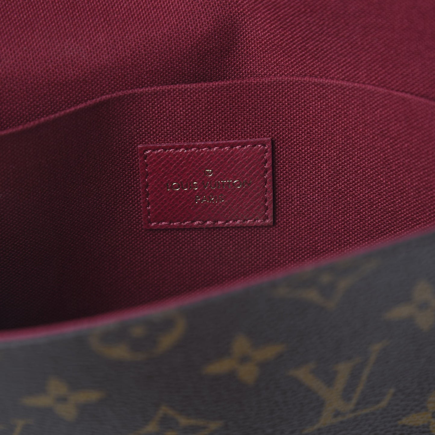 Monogram Pochette Felicie Chain Wallet Fuchsia