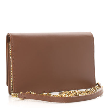 Saint Laurent Smooth Calfskin Classic Monogram Kate Tassel Chain Wallet Brown 3 of 13