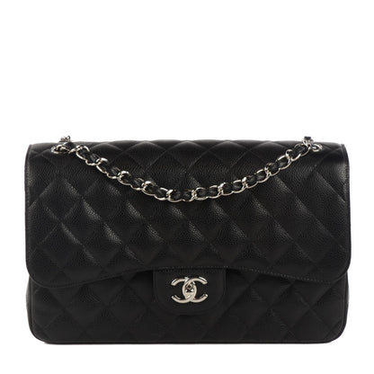 Chanel Caviar Quilted Jumbo Double Flap Black 1 of 8