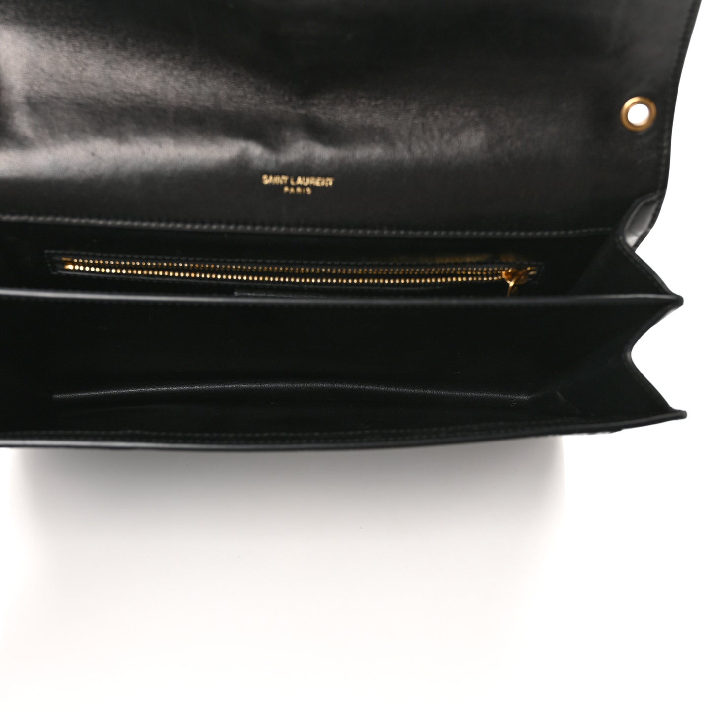 Calfskin Crocodile Embossed Gaby Satchel Black
