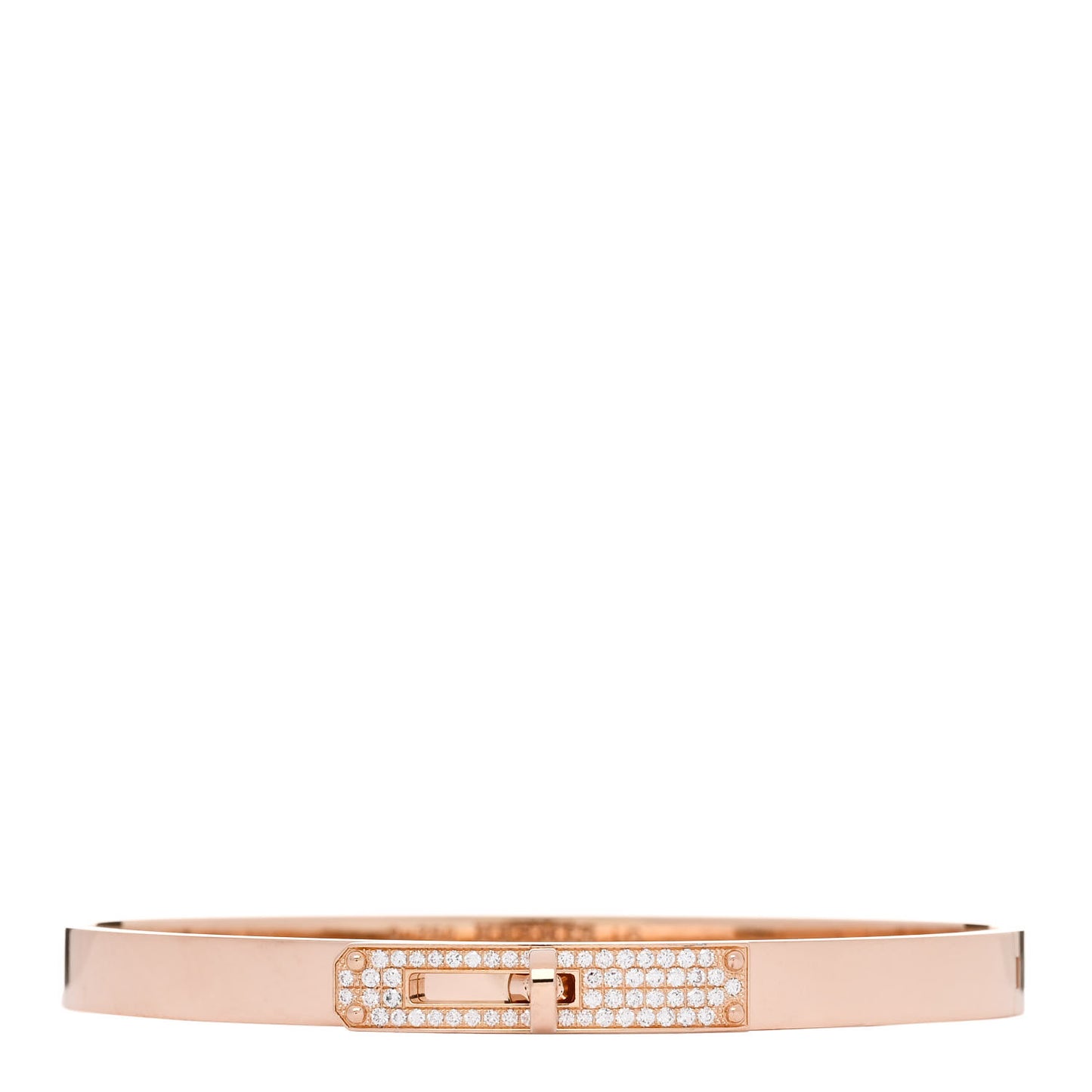 18K Rose Gold Diamond PM Kelly Pave Bracelet LG