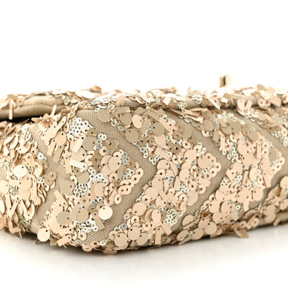 Chanel Sequins Chevron Medium Flap Gold 9 of 11