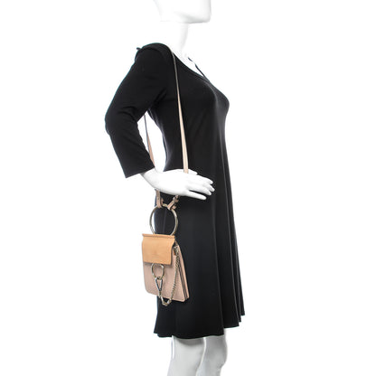 Chloe Suede Calfskin Mini Faye Bracelet Bag Cement Pink 2 of 11