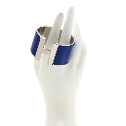 Hermes Enamel Extra Wide Clic Clac H Bracelet GM Bleu Electrique 2 of 5