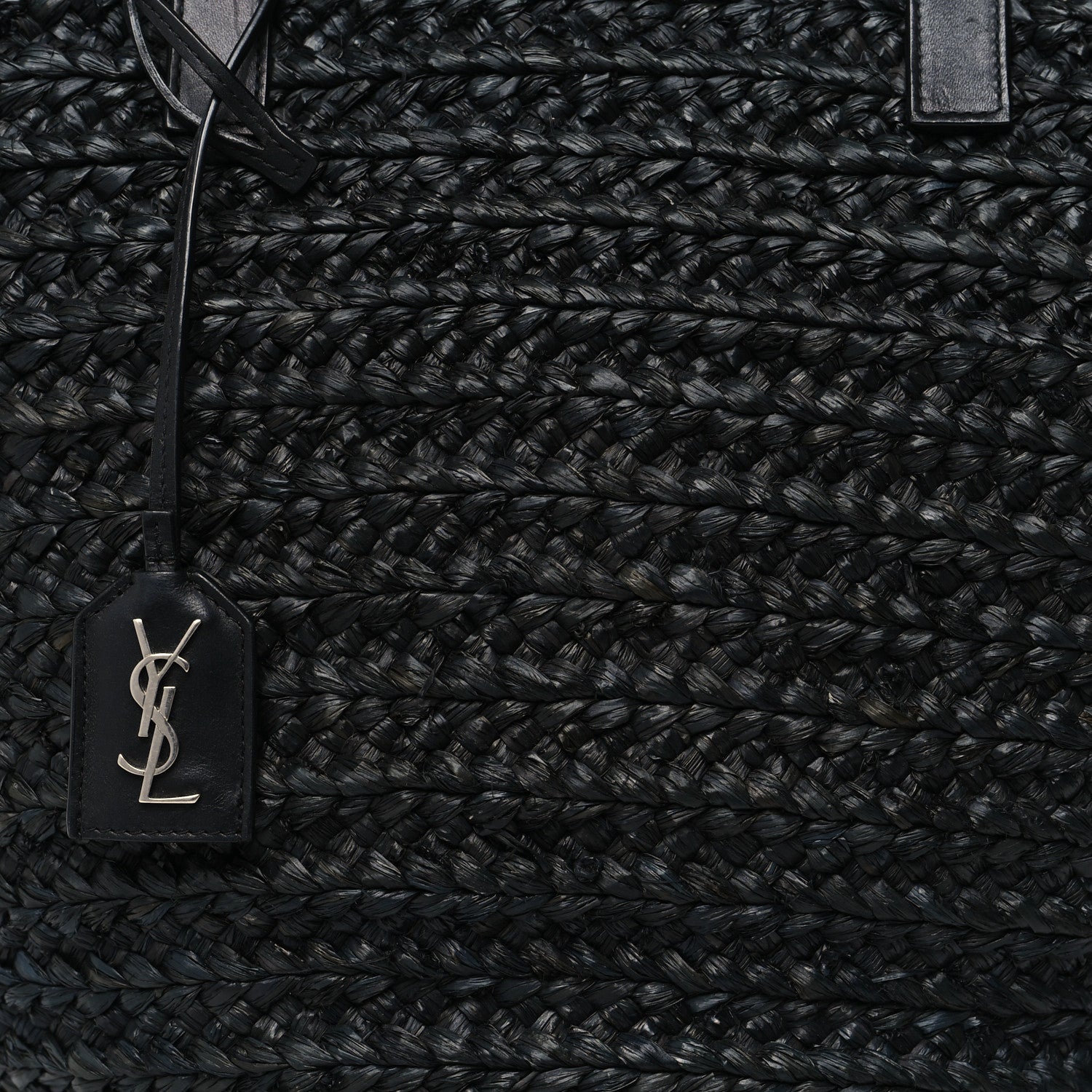 Saint Laurent Raffia Medium Panier Bag Black 7 of 11