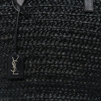 Saint Laurent Raffia Medium Panier Bag Black 7 of 11