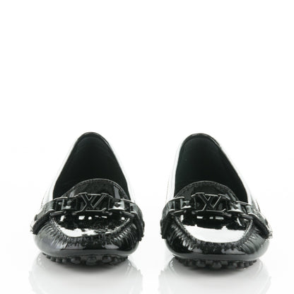 Louis Vuitton Patent Calfskin Oxford Loafers 35.5 Black 2 of 7