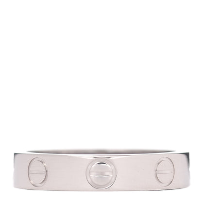 Cartier 18K White Gold 3.5mm LOVE Wedding Band Ring 48 4.5 3 of 4