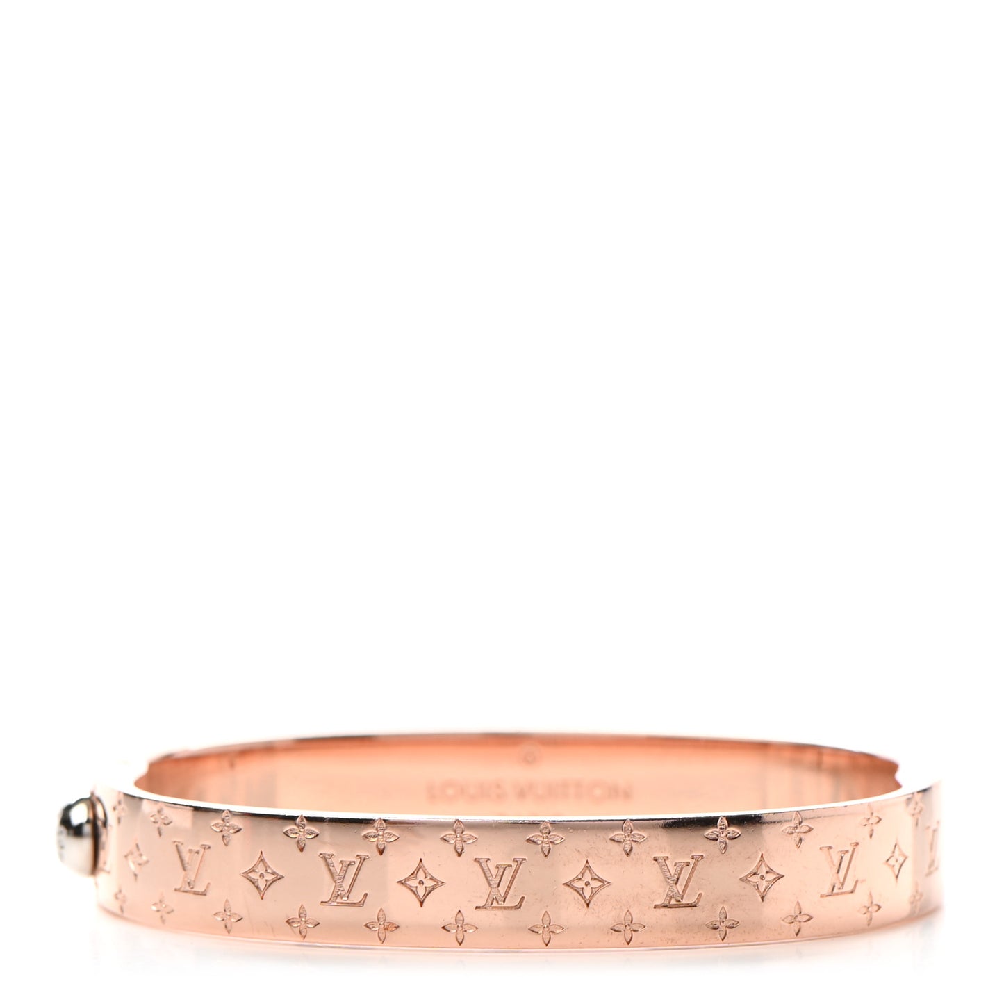 Brass Monogram Nanogram Cuff S Pink Gold