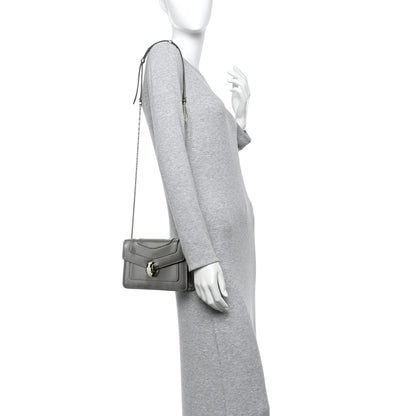 Bulgari Metallic Calfskin Serpenti Forever Small Shoulder Bag Silver 2 of 15
