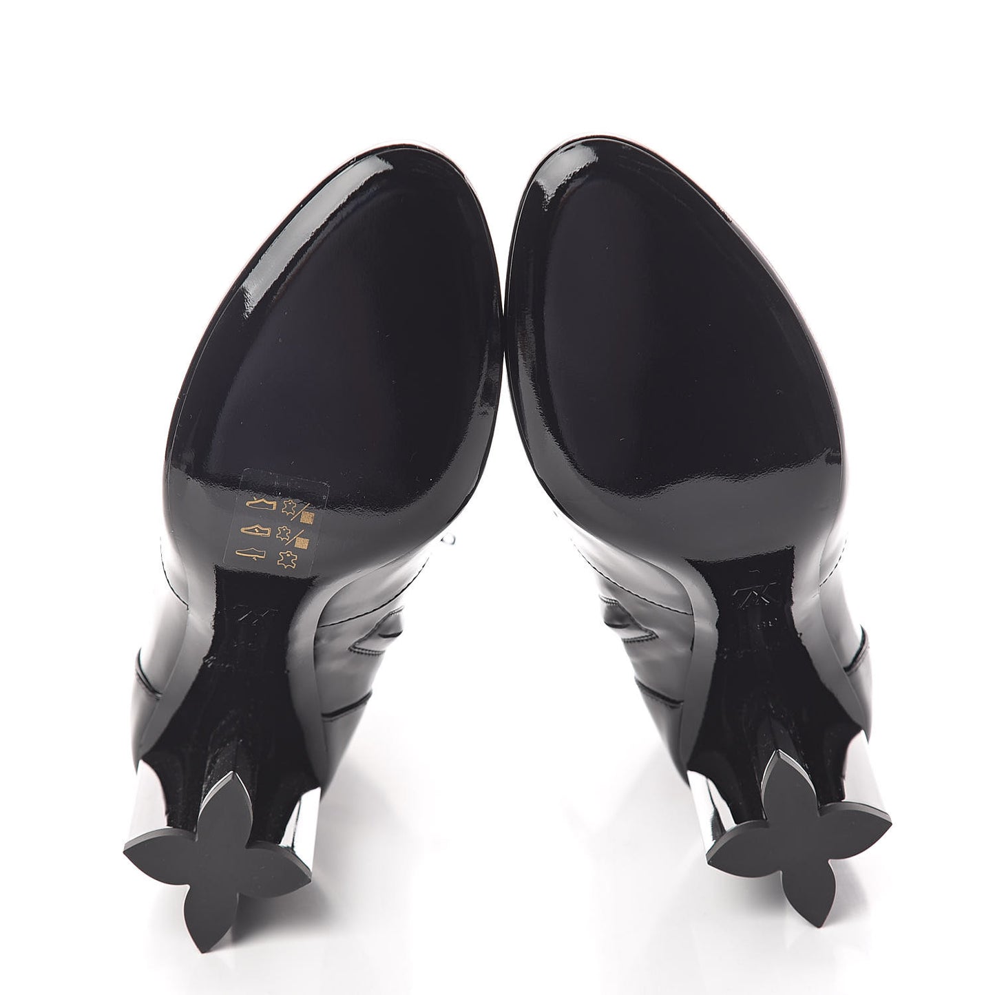 Patent Silhouette Ankle Boots 36.5 Black
