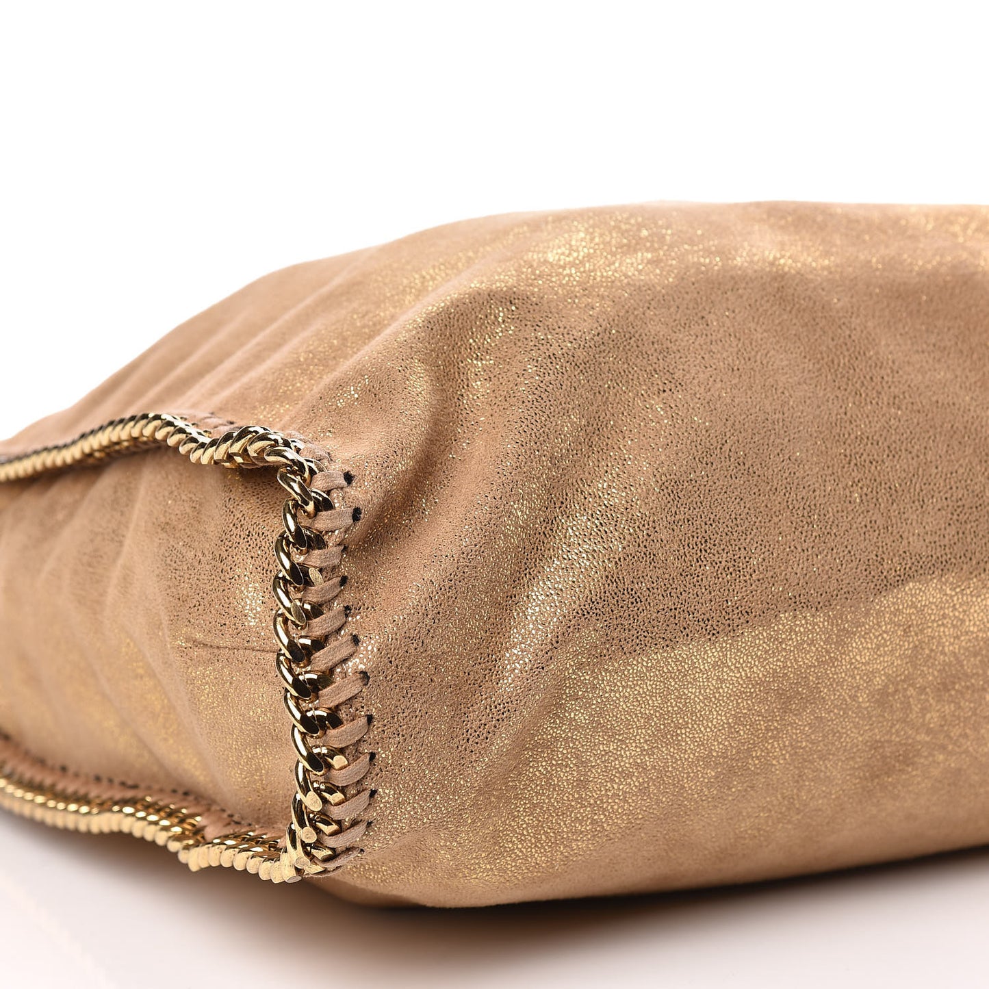 Metallic Shaggy Deer Big Falabella Tote Gold
