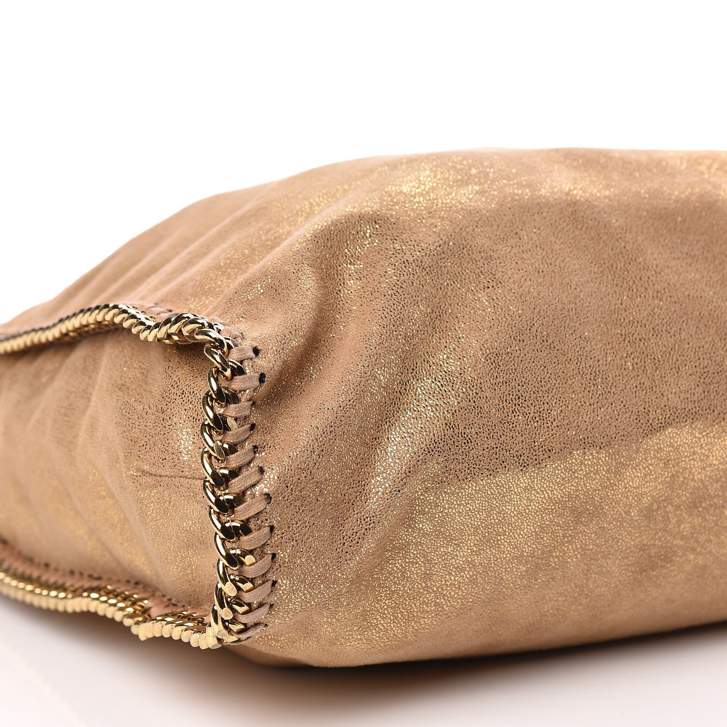 Stella McCartney Metallic Shaggy Deer Big Falabella Tote Gold 6 of 13