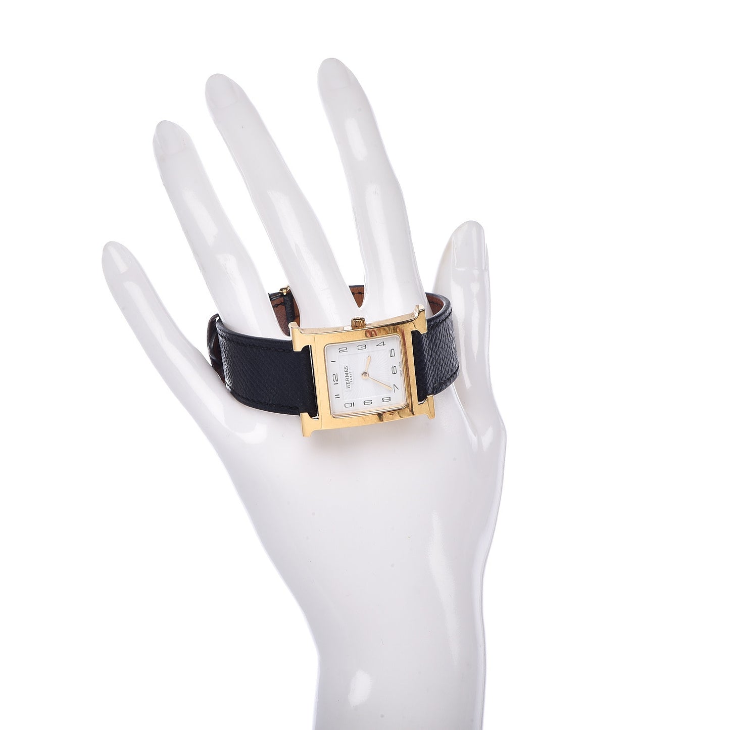 Stainless Steel Epsom 26mm Heure H Hour Quartz Watch Noir