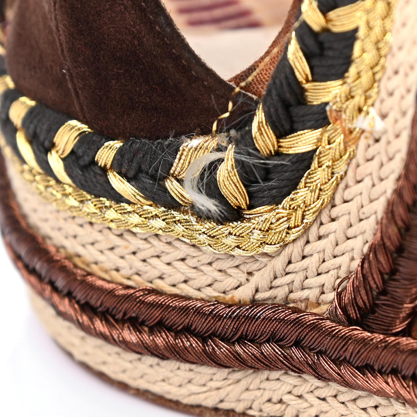Suede Tosca 140 Platform Wedge Sandals 36 Chocolate