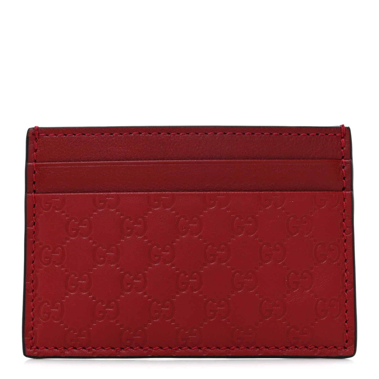 Guccissima Card Holder Hibiscus Red