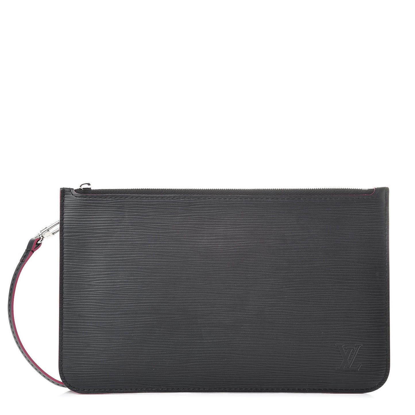 Epi Neverfull Pochette MM GM Black Hot Pink