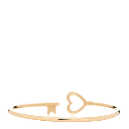Tiffany 18K Yellow Gold Wire Heart Key Bracelet 2 of 3