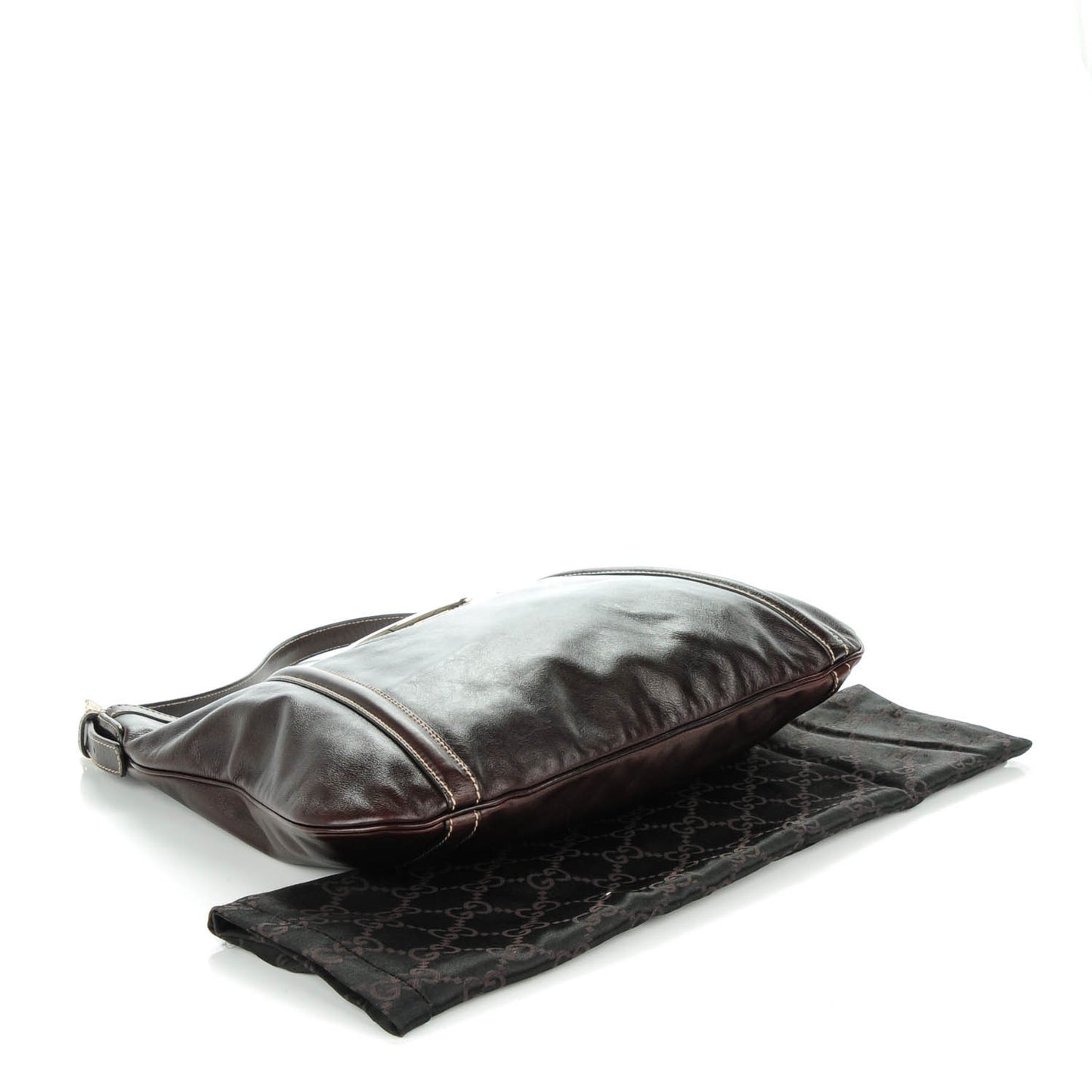Calfskin Medium Britt Hobo Dark Brown