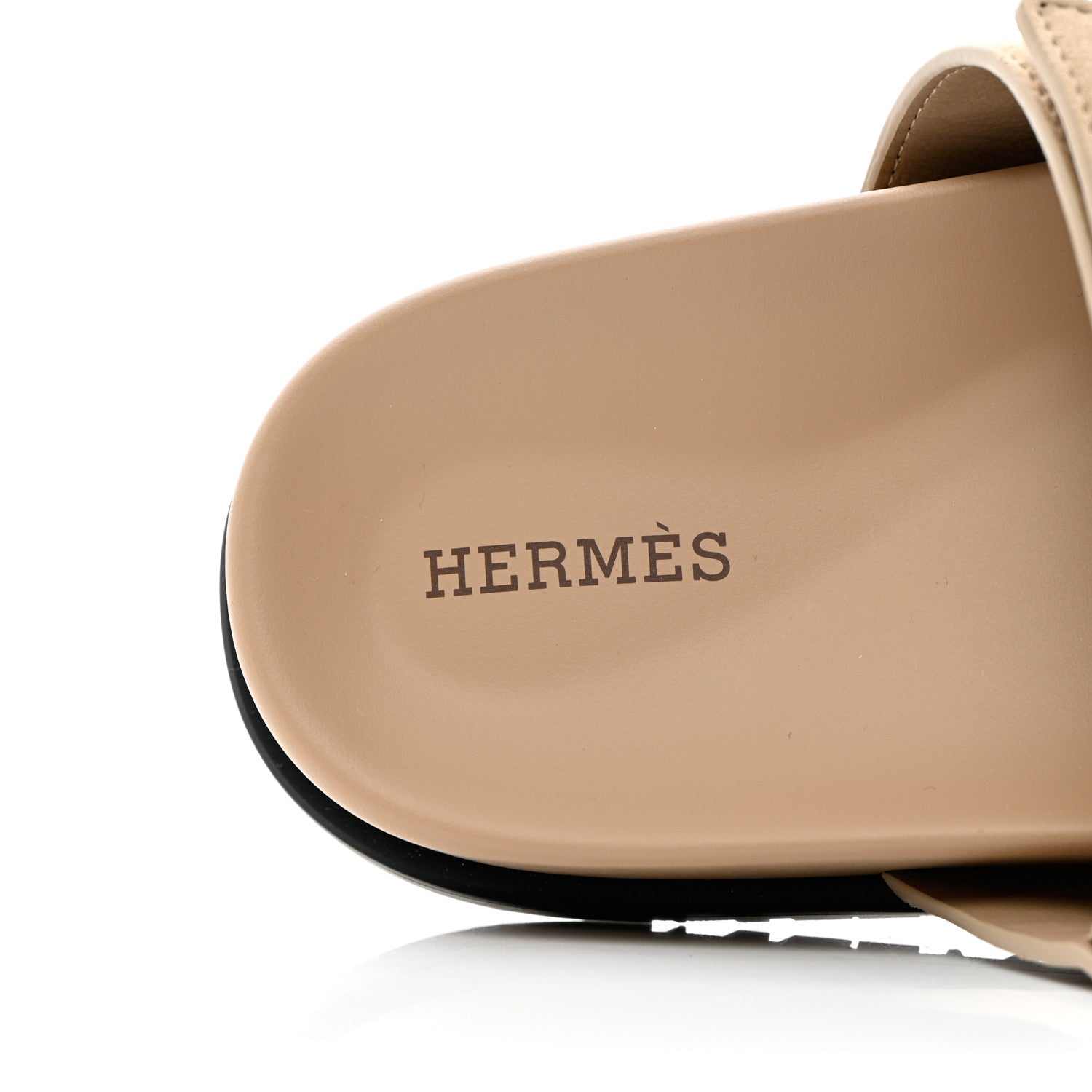 Hermes Suede Goatskin Womens Chypre Sandals 37 Beige Argile 7 of 14
