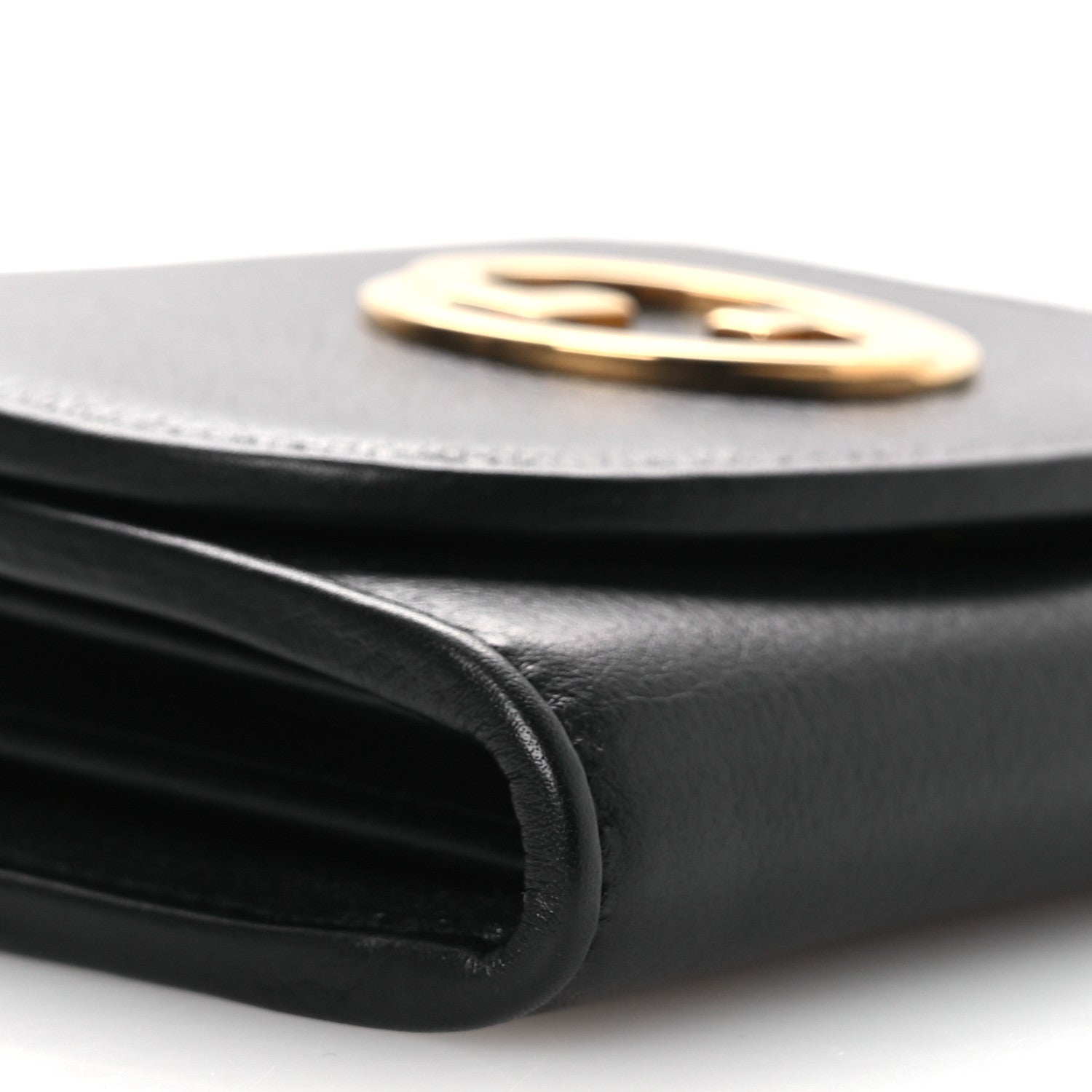 Gucci Roxy Calfskin Medium Blondie Chain Wallet Black 9 of 10