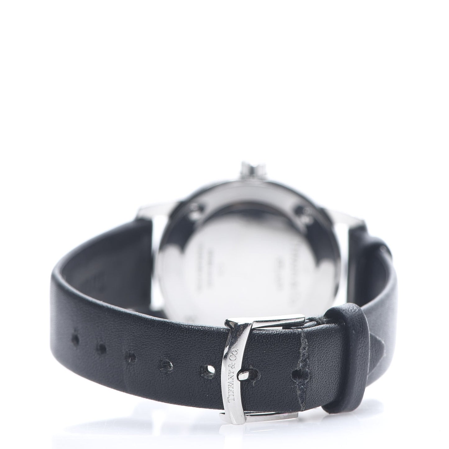 Stainless Steel Calfskin 29mm Atlas 2-Hand Quartz Watch Black