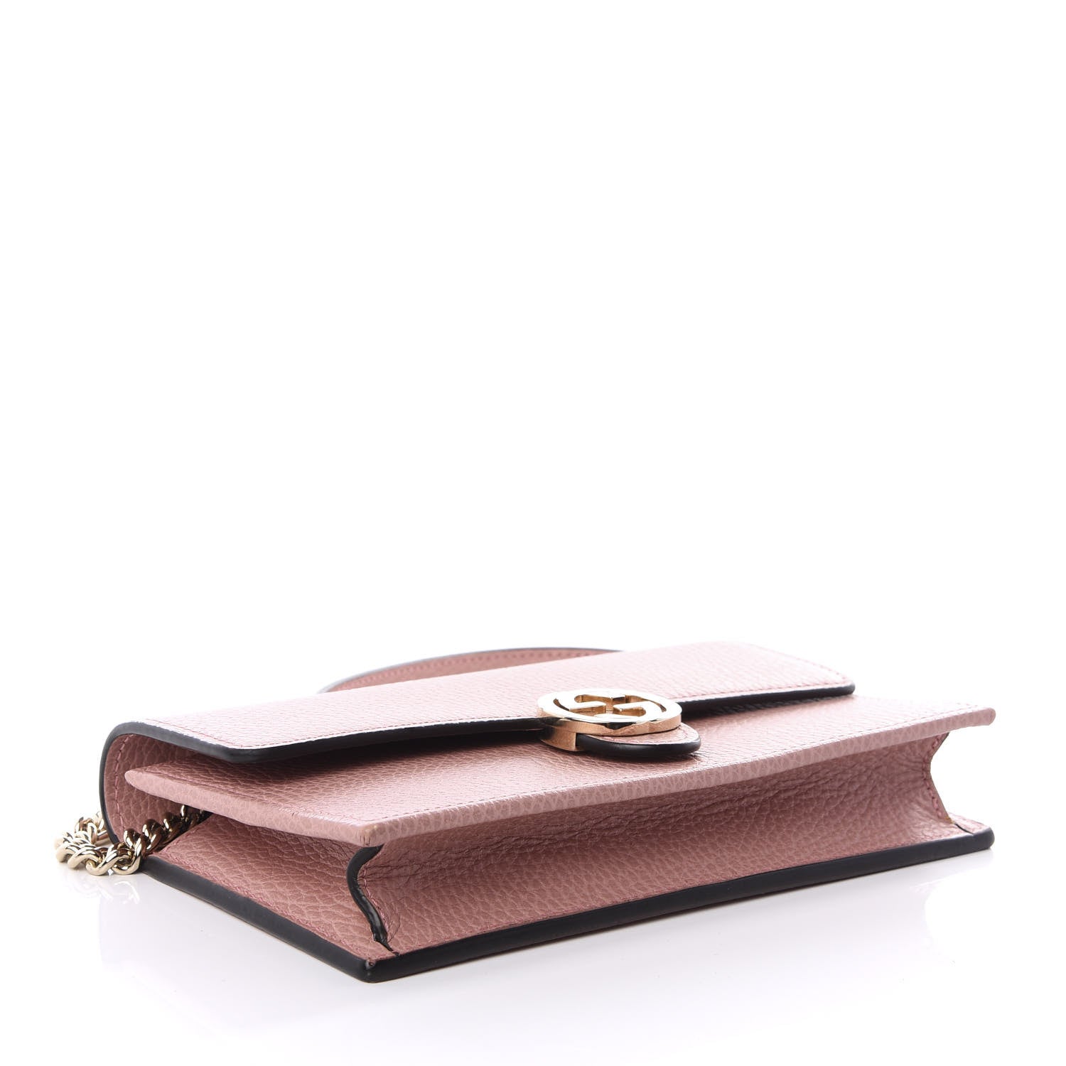 Gucci Dollar Calfskin Interlocking G Chain Wallet Soft Pink 3 of 9