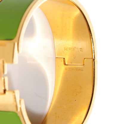Hermes Enamel Clic Clac H Bracelet Wide PM Vert Prairie 3 of 4