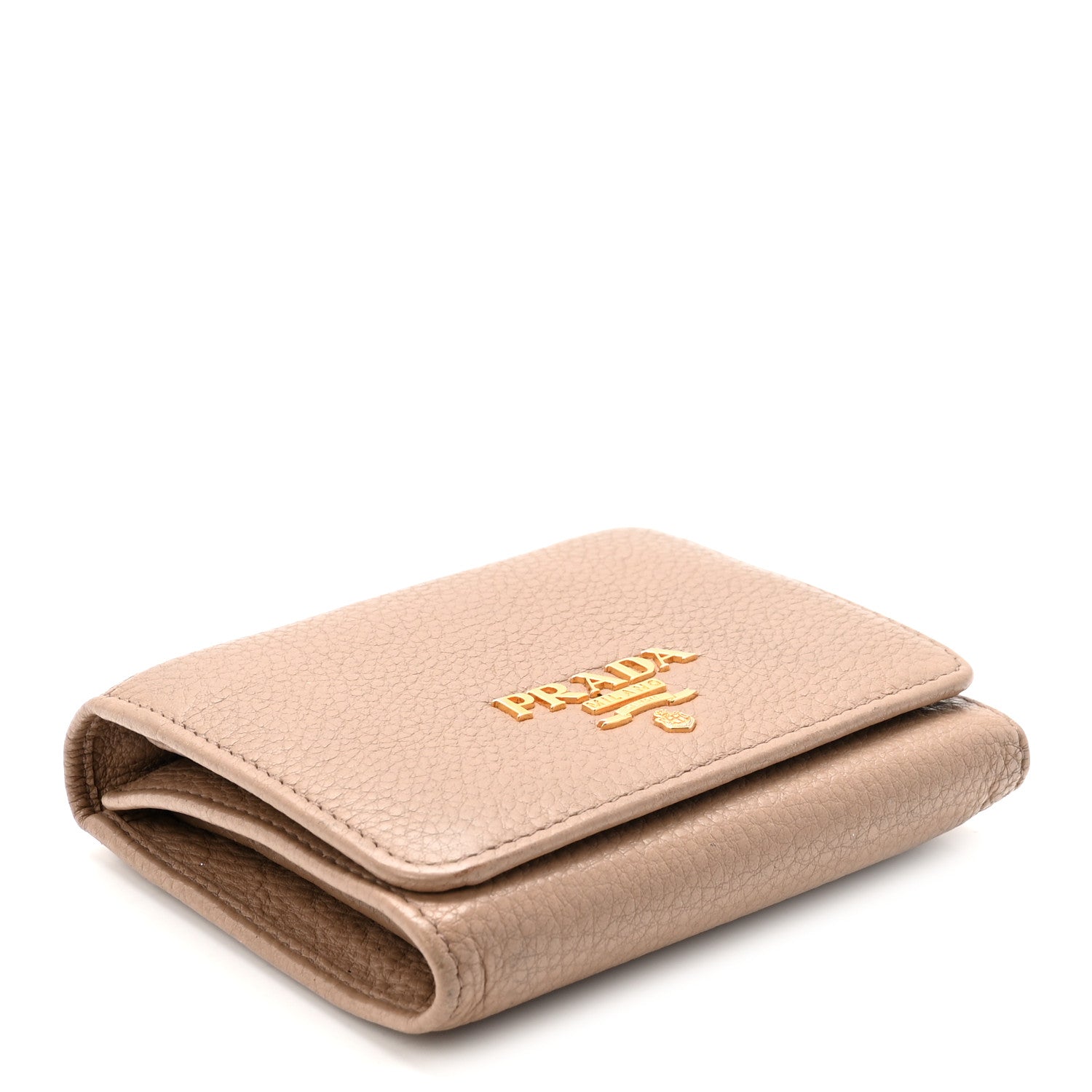 Prada Vitello Daino Metal Tri-Fold Wallet Cammeo 4 of 7
