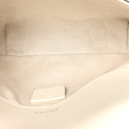 Gucci Azalea Calfskin Web Mini Horsebit 1955 Shoulder Bag Mystic White 5 of 10