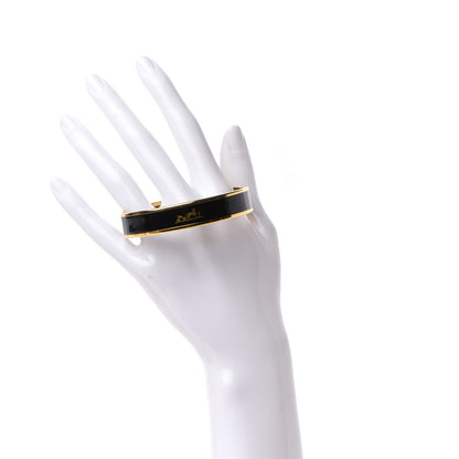 Hermes Enamel Printed Medium Caleche Bracelet 62 Black 2 of 6