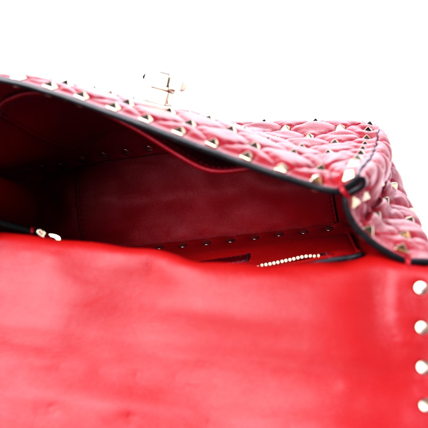 Valentino Garavani Nappa Medium Rockstud Spike Shoulder Bag Rosso Valentino 5 of 10