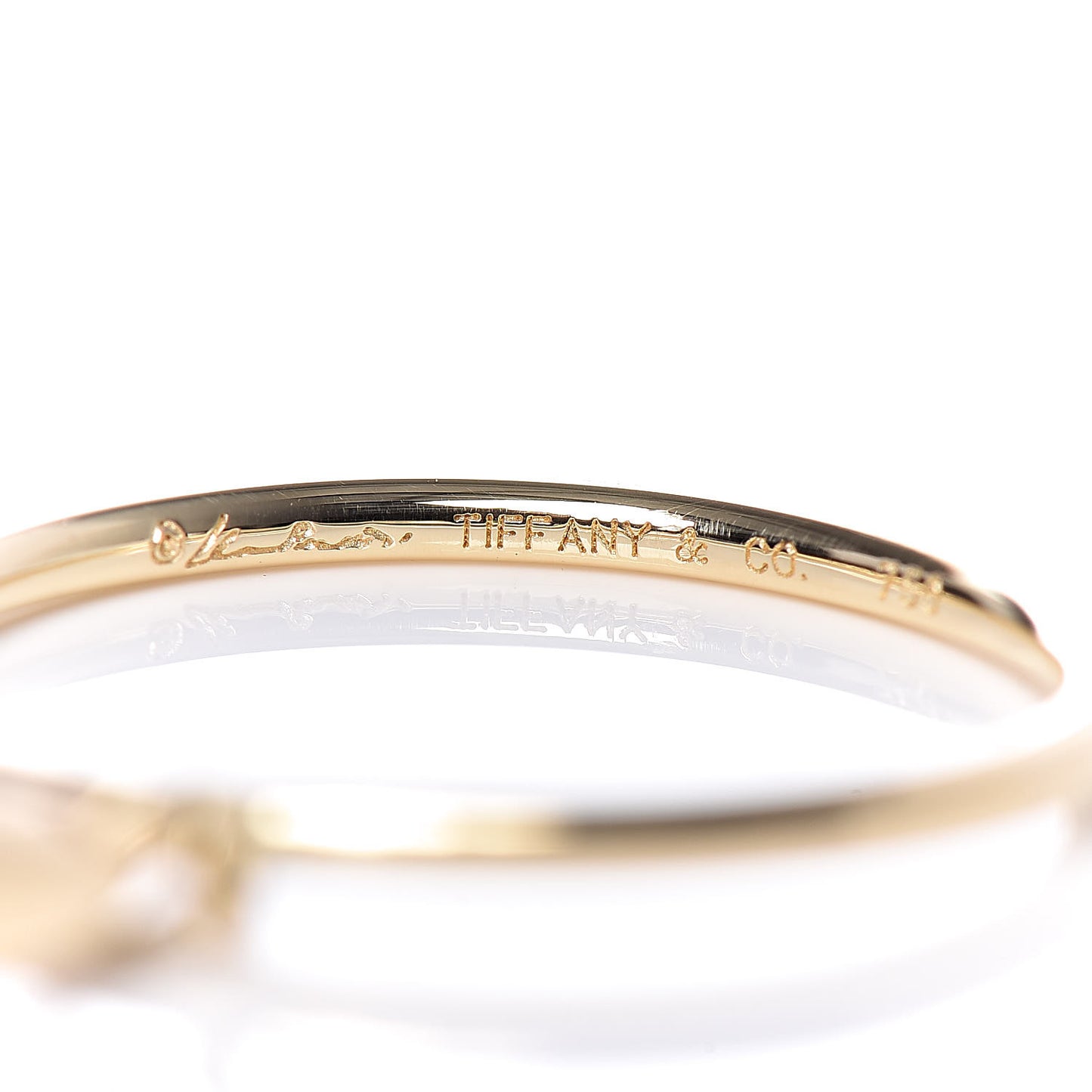 18K Yellow Gold Elsa Peretti Teardrop Charm Ring 49 5