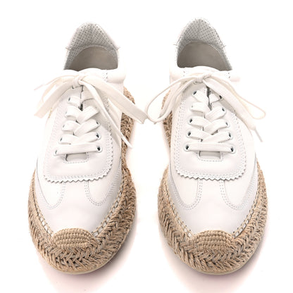 Christian Louboutin Toile Calfskin Espasneak Flat Sneaker 41 Ivory 2 of 8