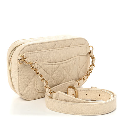 Chanel Caviar Quilted Flap Waist Bag White 3 of 10