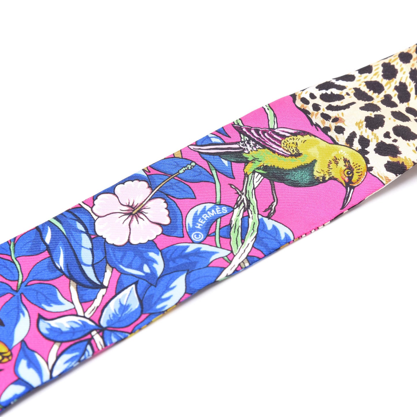 Silk Jungle Love Love Twilly Rose Vif Bleu Roy