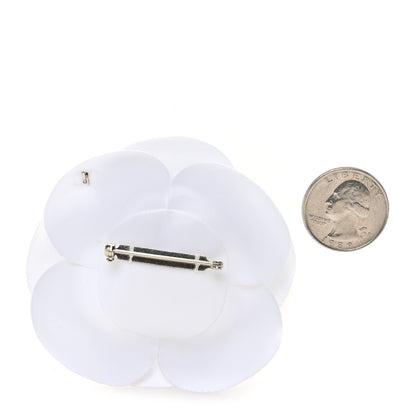 Chanel Canvas Camellia Pin Brooch Ivory 2 of 3