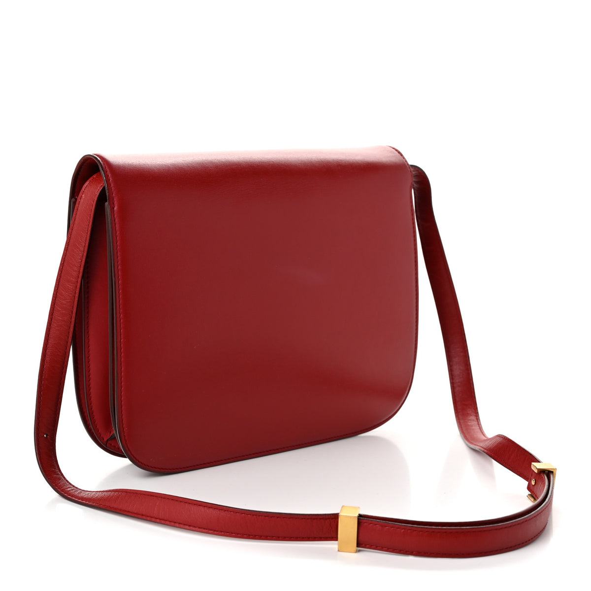 Box Calfskin Medium Classic Box Flap Bag Red