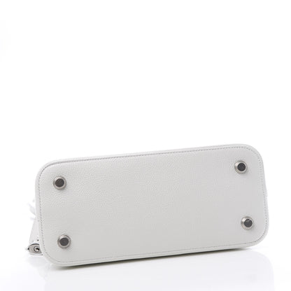 Balenciaga Grained Calfskin Logo S Ville Top Handle Bag White Fluo Pink 3 of 11