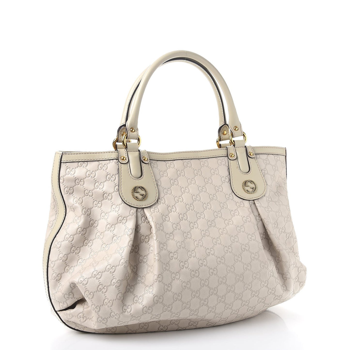 Guccissima Studded Large Scarlett Tote Off White