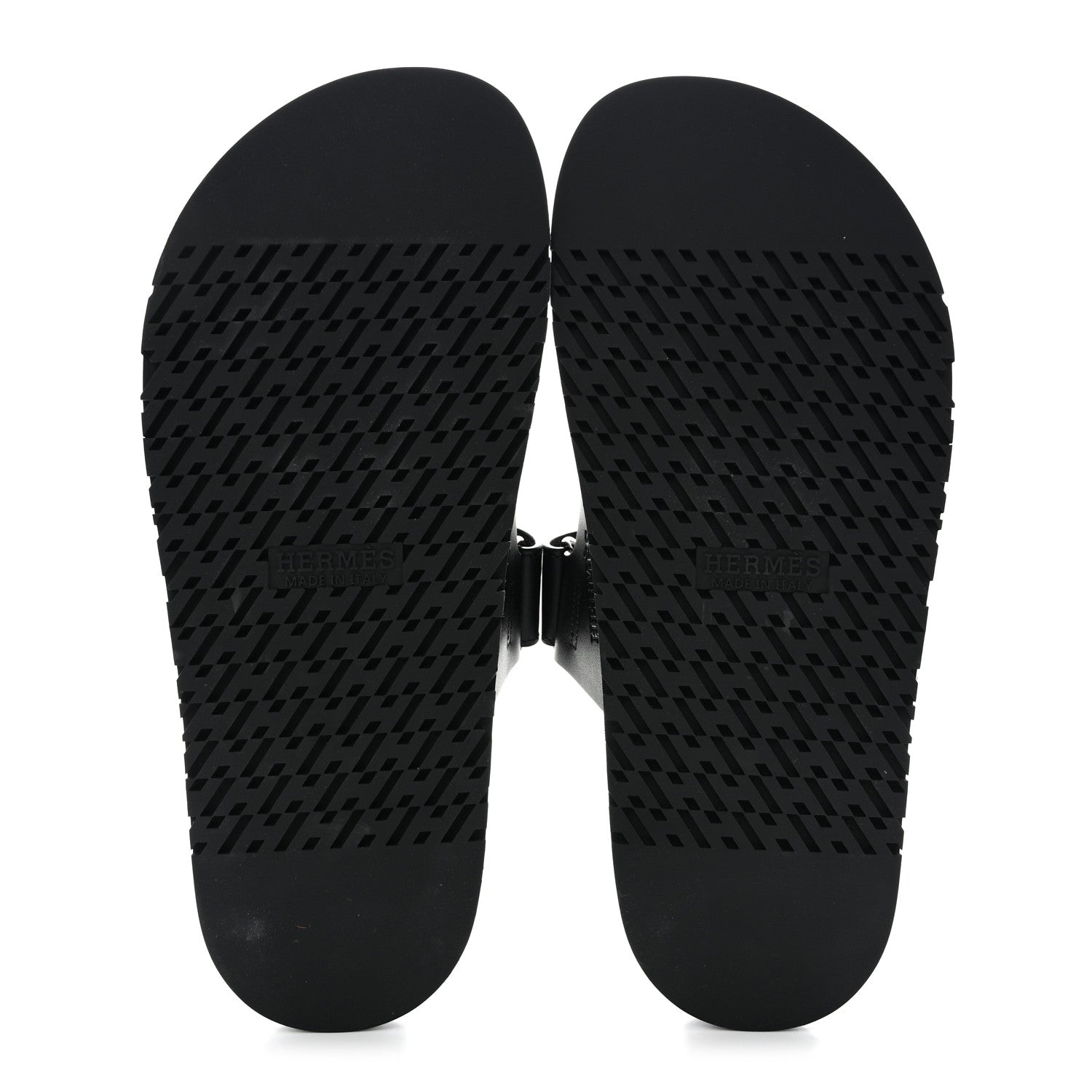 Hermes Calfskin Mens Chypre Sandals 39 Black 5 of 9