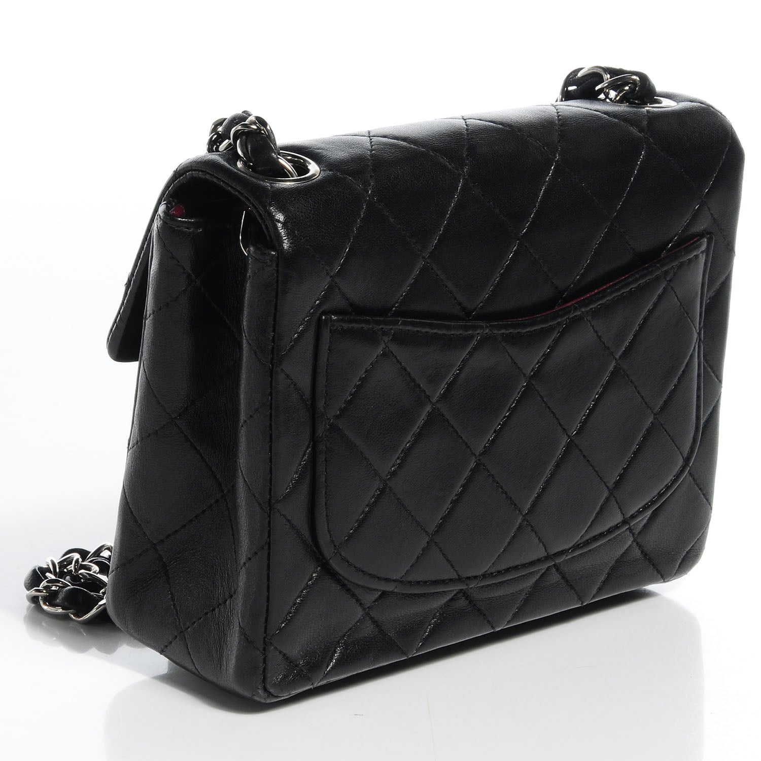 Chanel Lambskin Quilted Mini Square Flap Black 3 of 9